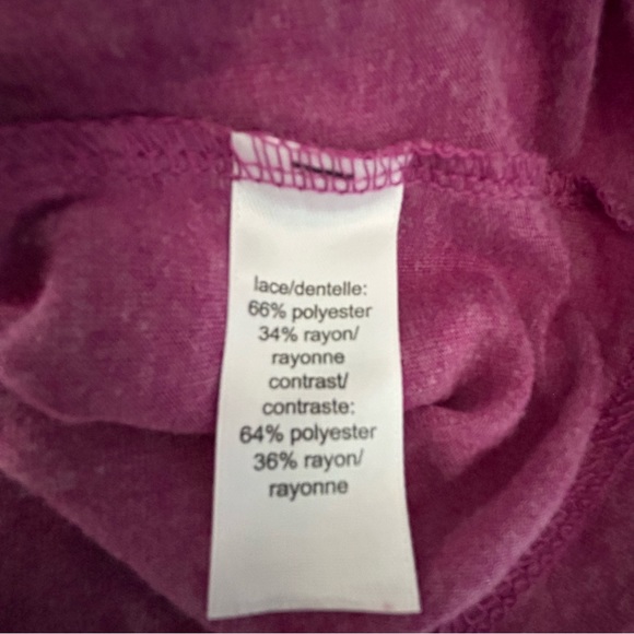 Maurices purple pink boho crochet-style mesh overlay tank top Size S - Picture 6 of 8